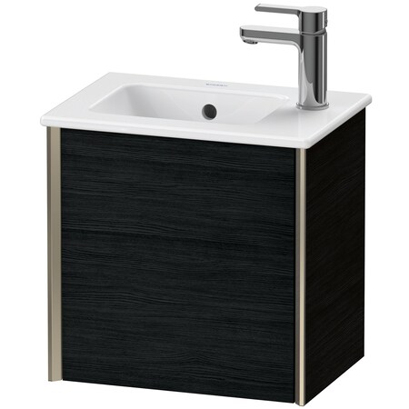 Xviu One Door Wall-Mount Vanity Unit Oak Black